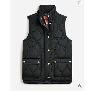 J. Crew Black Quilted Vest